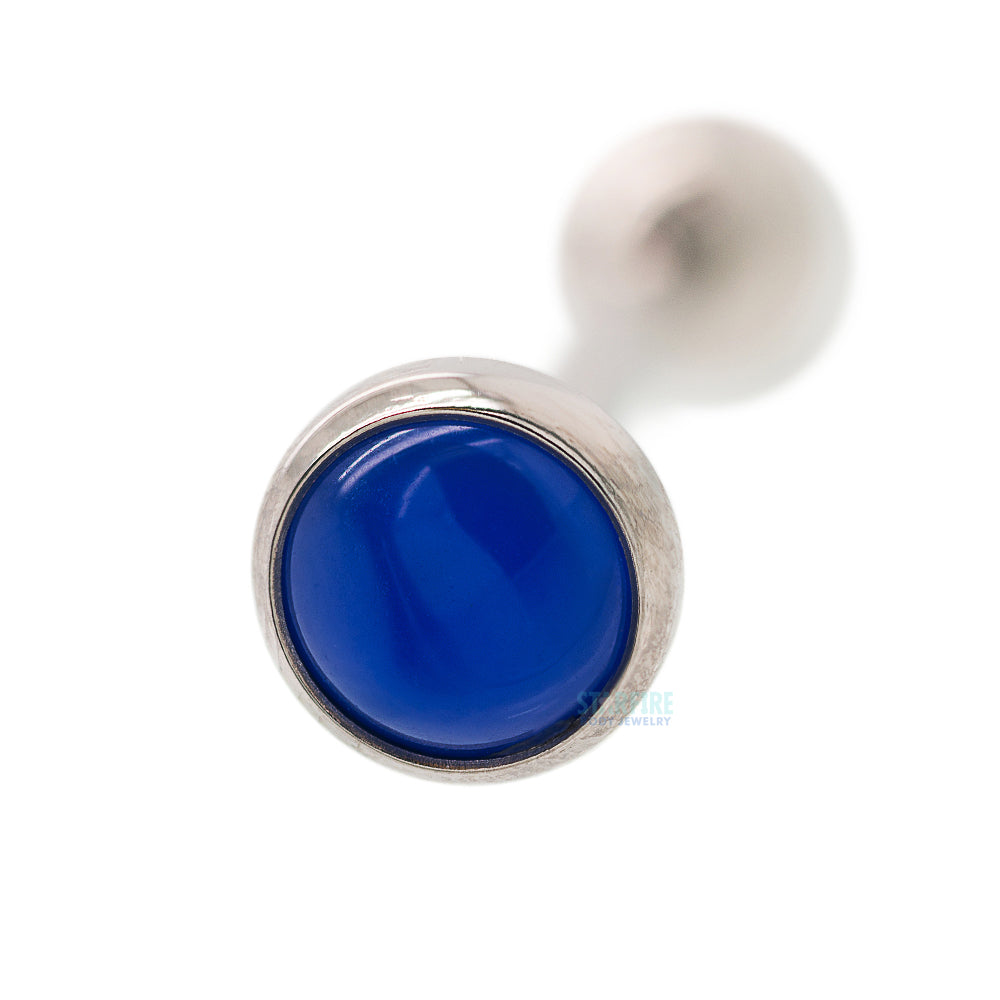 Stone Cabochon with Ball Bottom Tongue Barbell