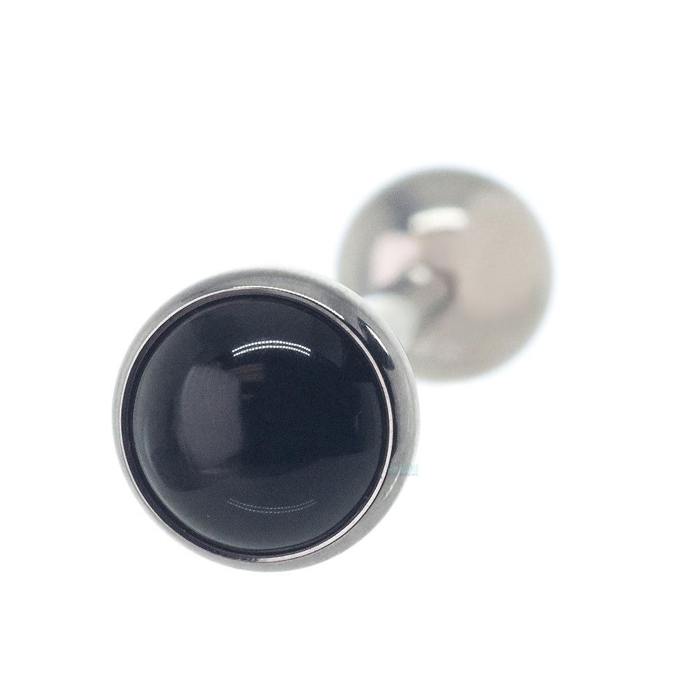 Stone Cabochon with Ball Bottom Tongue Barbell