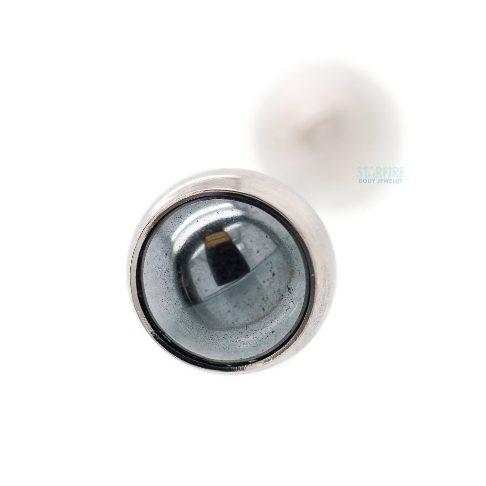Stone Cabochon with Ball Bottom Tongue Barbell