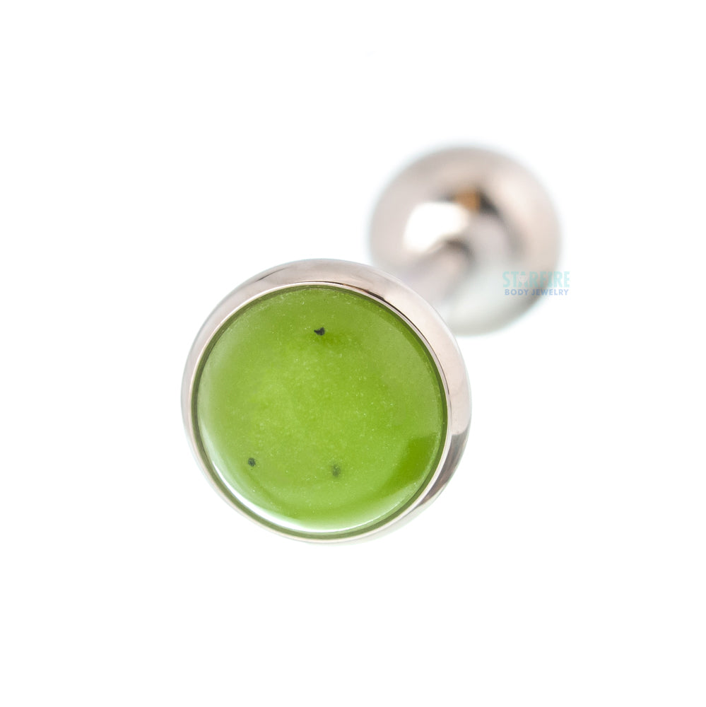 Stone Cabochon with Ball Bottom Tongue Barbell