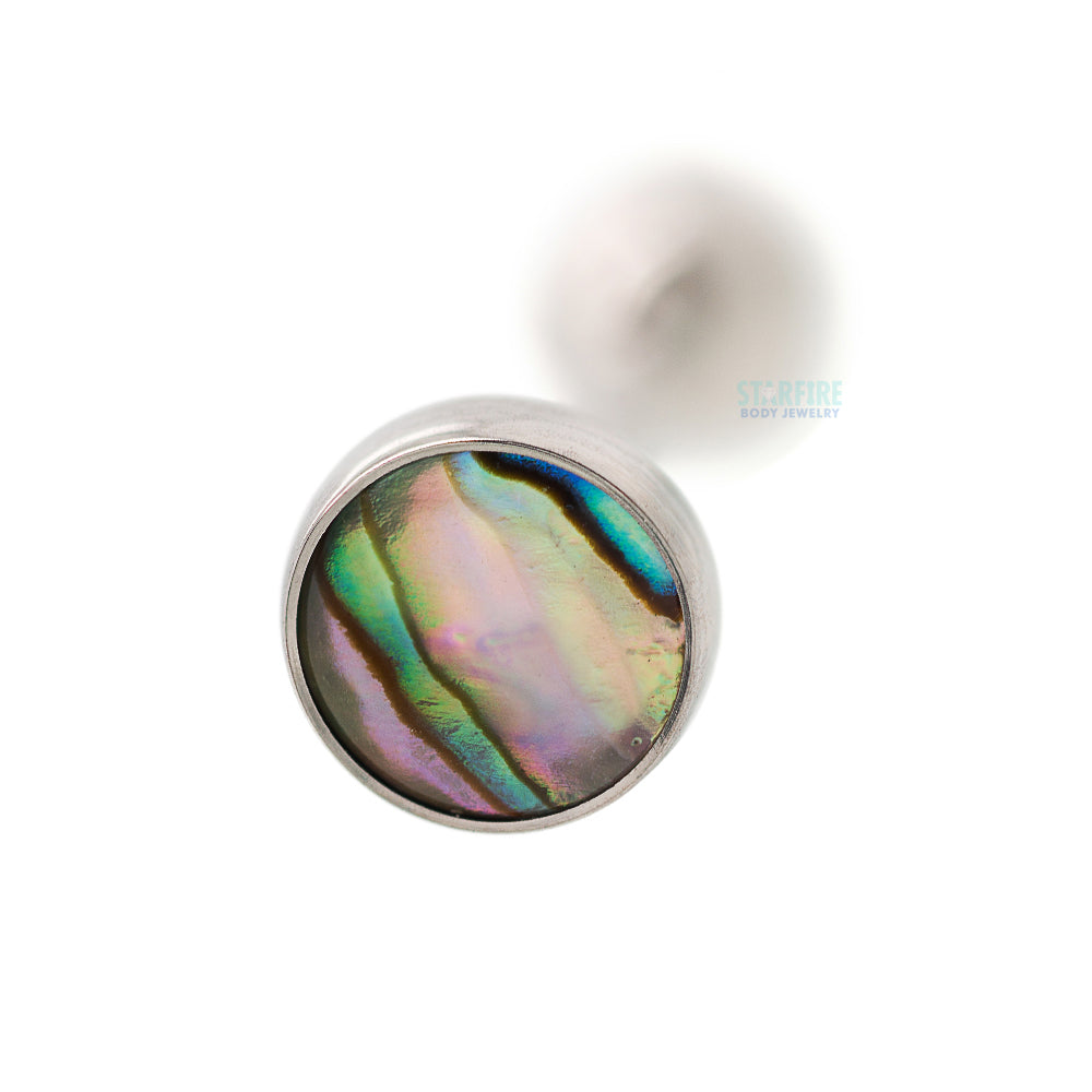 Stone Cabochon with Ball Bottom Tongue Barbell