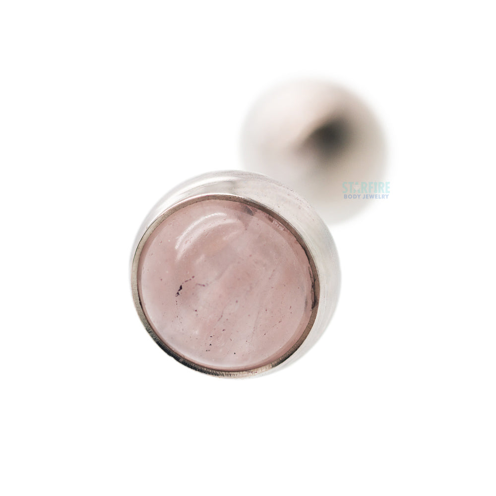 Stone Cabochon with Ball Bottom Tongue Barbell