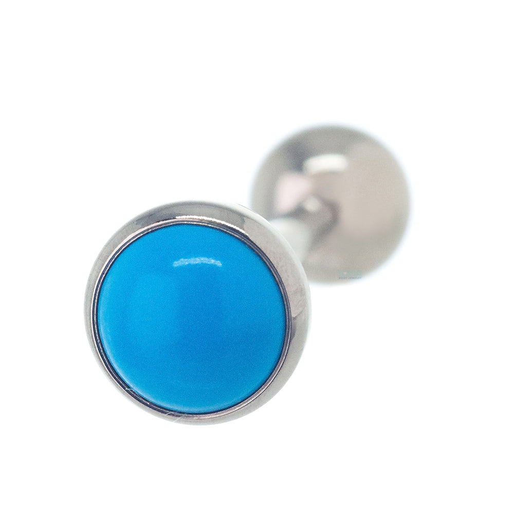 Stone Cabochon with Ball Bottom Tongue Barbell