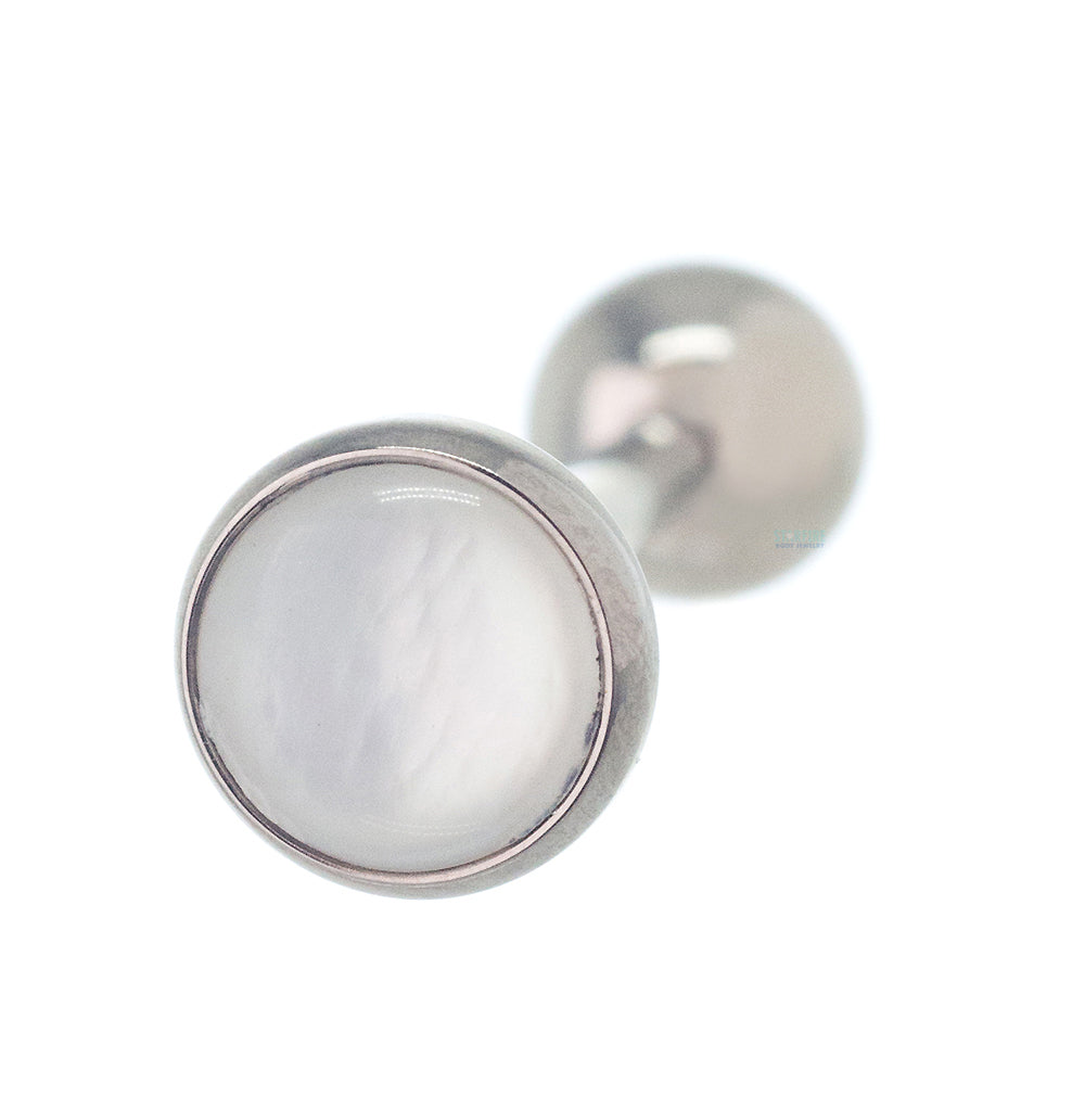 Stone Cabochon with Ball Bottom Tongue Barbell