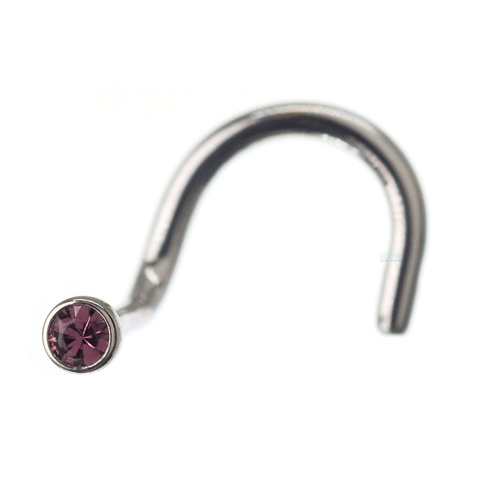 Demi Bezel-Set Crystal Nostril Screw