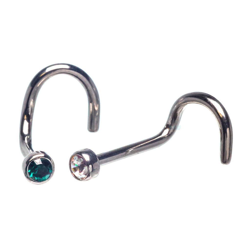 Demi Bezel-Set Crystal Nostril Screw