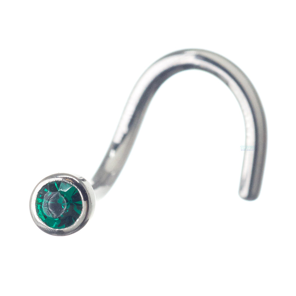 Demi Bezel-Set Crystal Nostril Screw