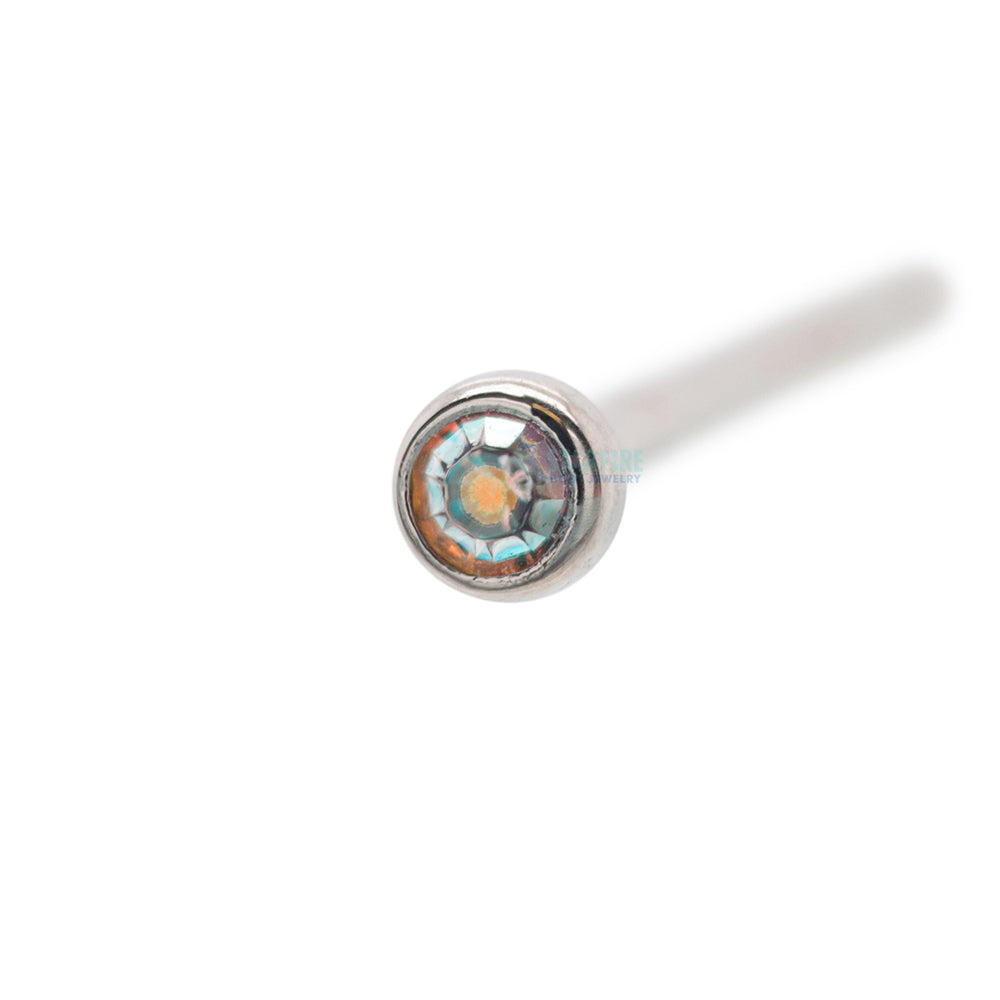 Demi Bezel-set Faceted Gem Nostril Screw