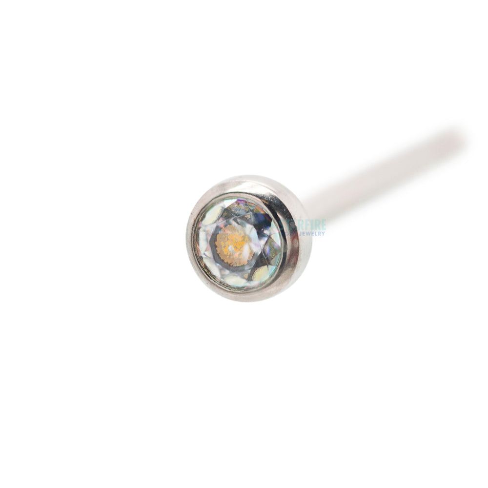 Demi Bezel-set Faceted Gem Nostril Screw
