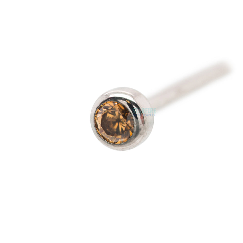 Demi Bezel-set Faceted Gem Nostril Screw