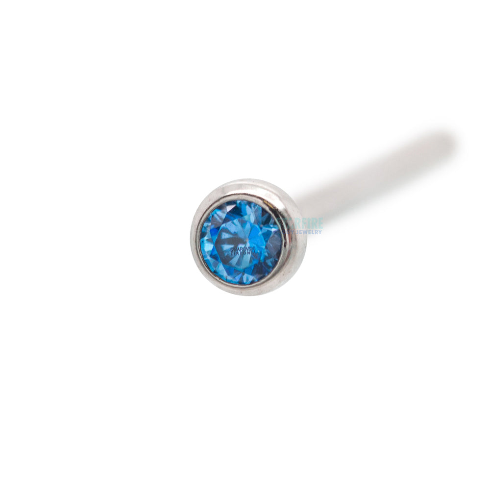 Demi Bezel-set Faceted Gem Nostril Screw