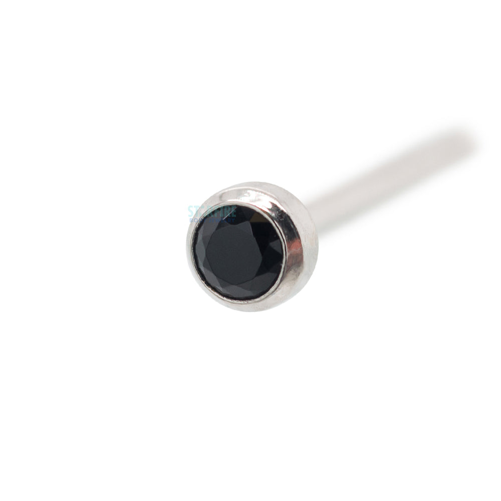 Demi Bezel-set Faceted Gem Nostril Screw