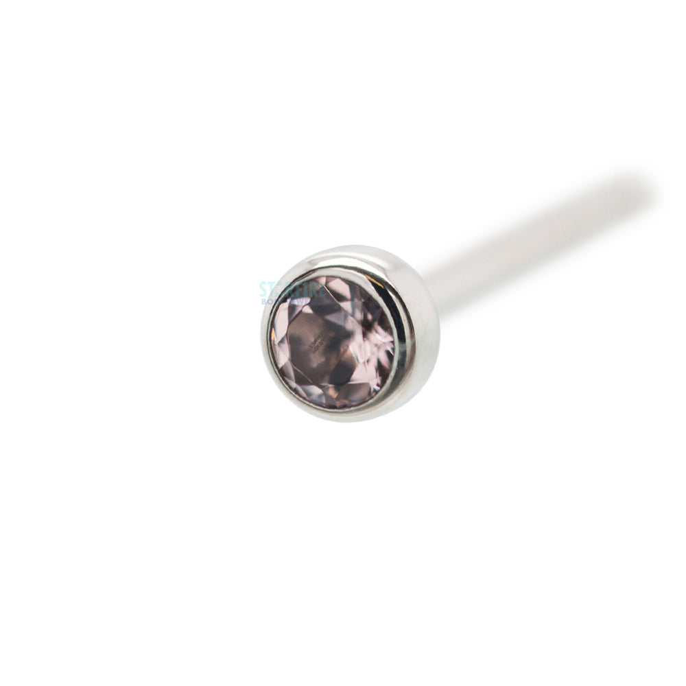 Demi Bezel-set Faceted Gem Nostril Screw