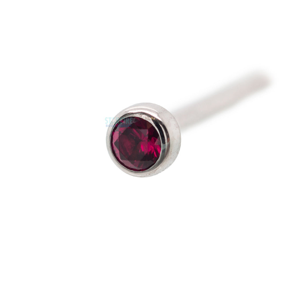 Demi Bezel-set Faceted Gem Nostril Screw