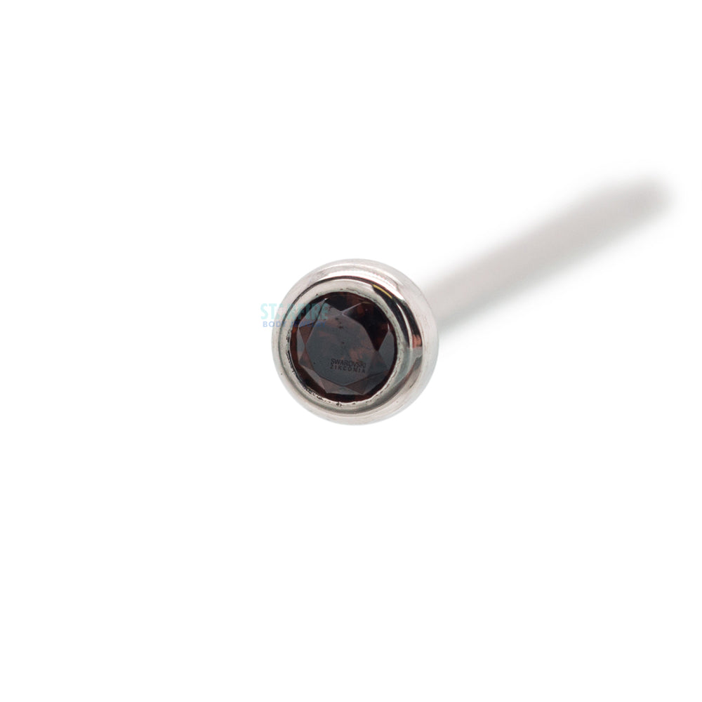 Demi Bezel-set Faceted Gem Nostril Screw