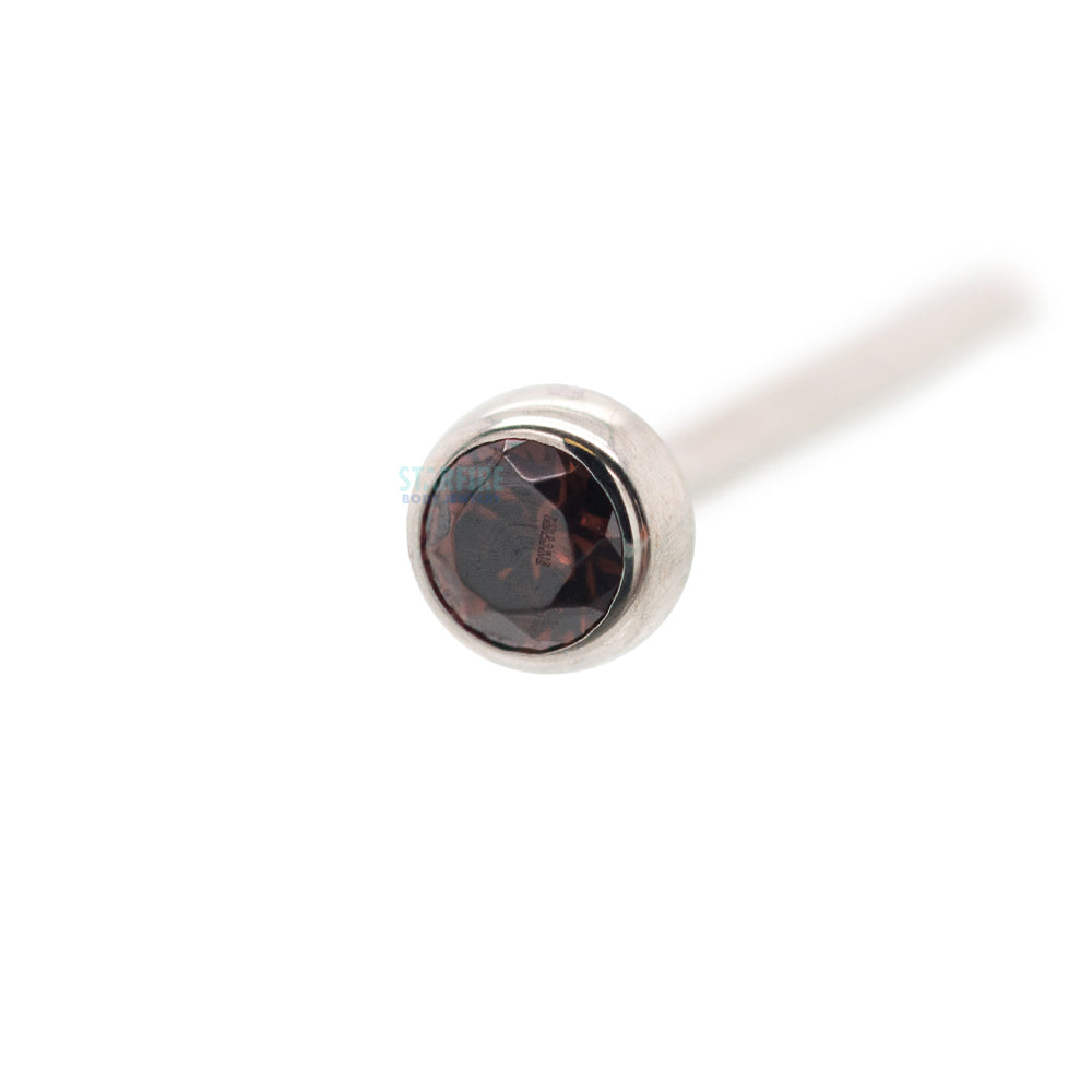 Demi Bezel-set Faceted Gem Nostril Screw