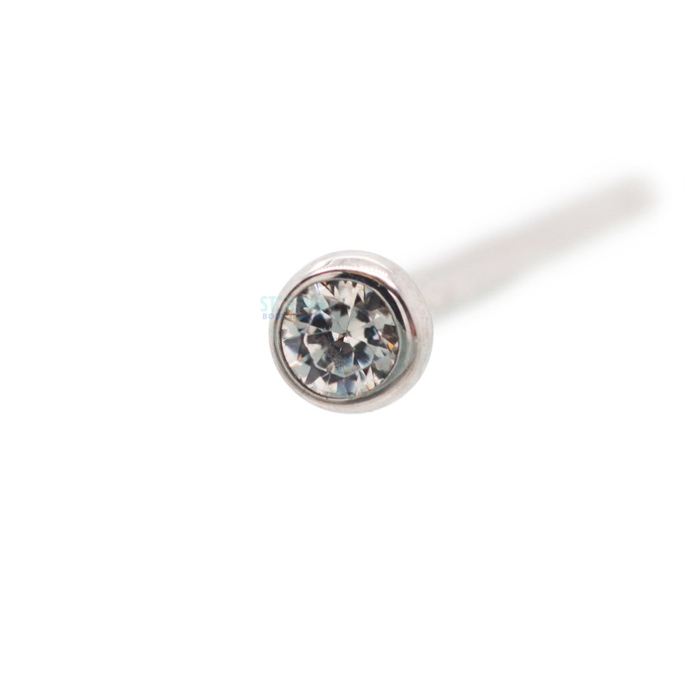 Demi Bezel-set Faceted Gem Nostril Screw