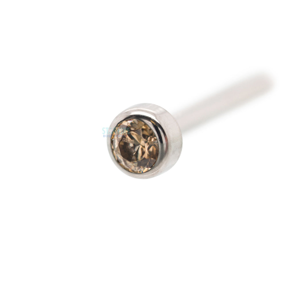 Demi Bezel-set Faceted Gem Nostril Screw