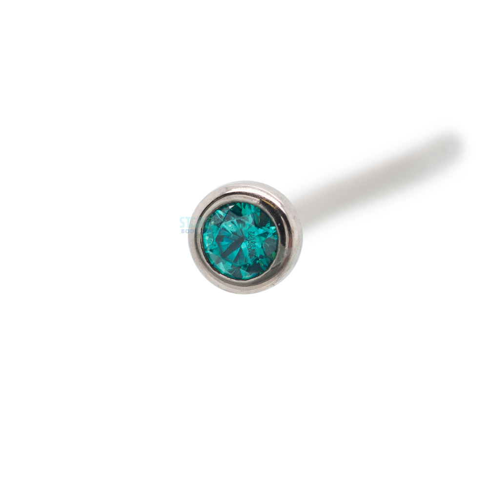 Demi Bezel-set Faceted Gem Nostril Screw