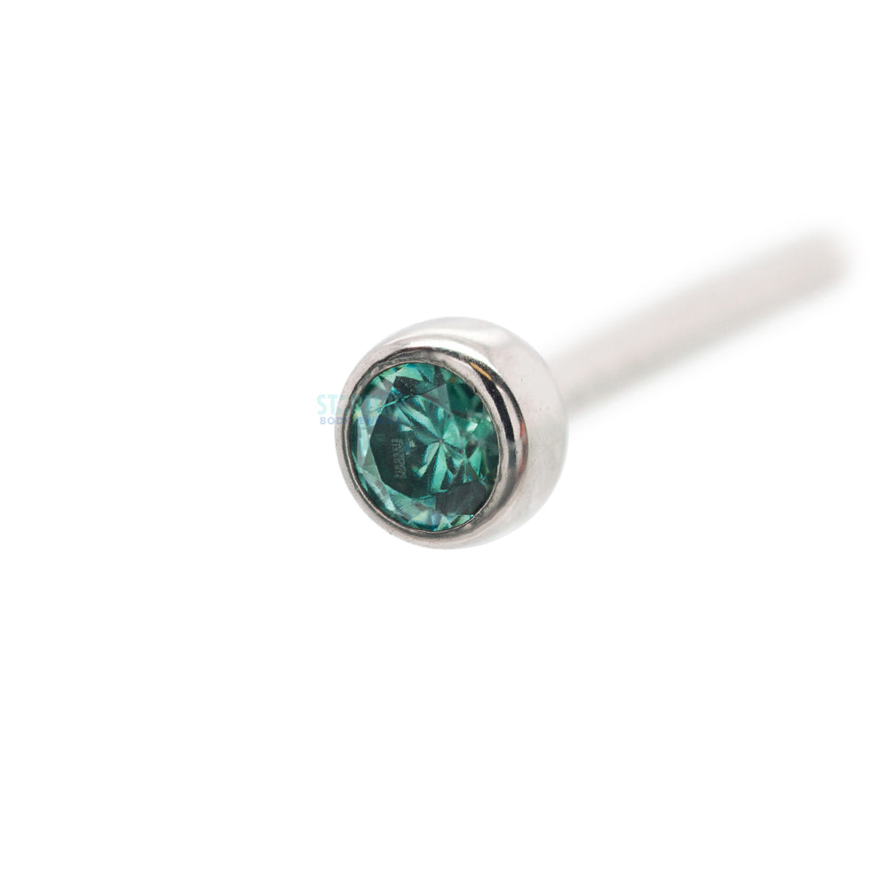 Demi Bezel-set Faceted Gem Nostril Screw