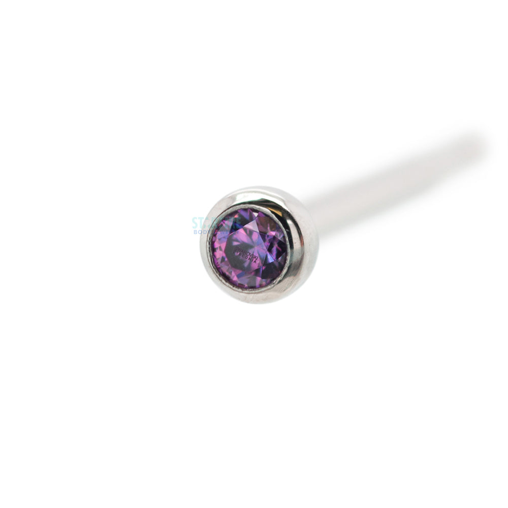 Demi Bezel-set Faceted Gem Nostril Screw