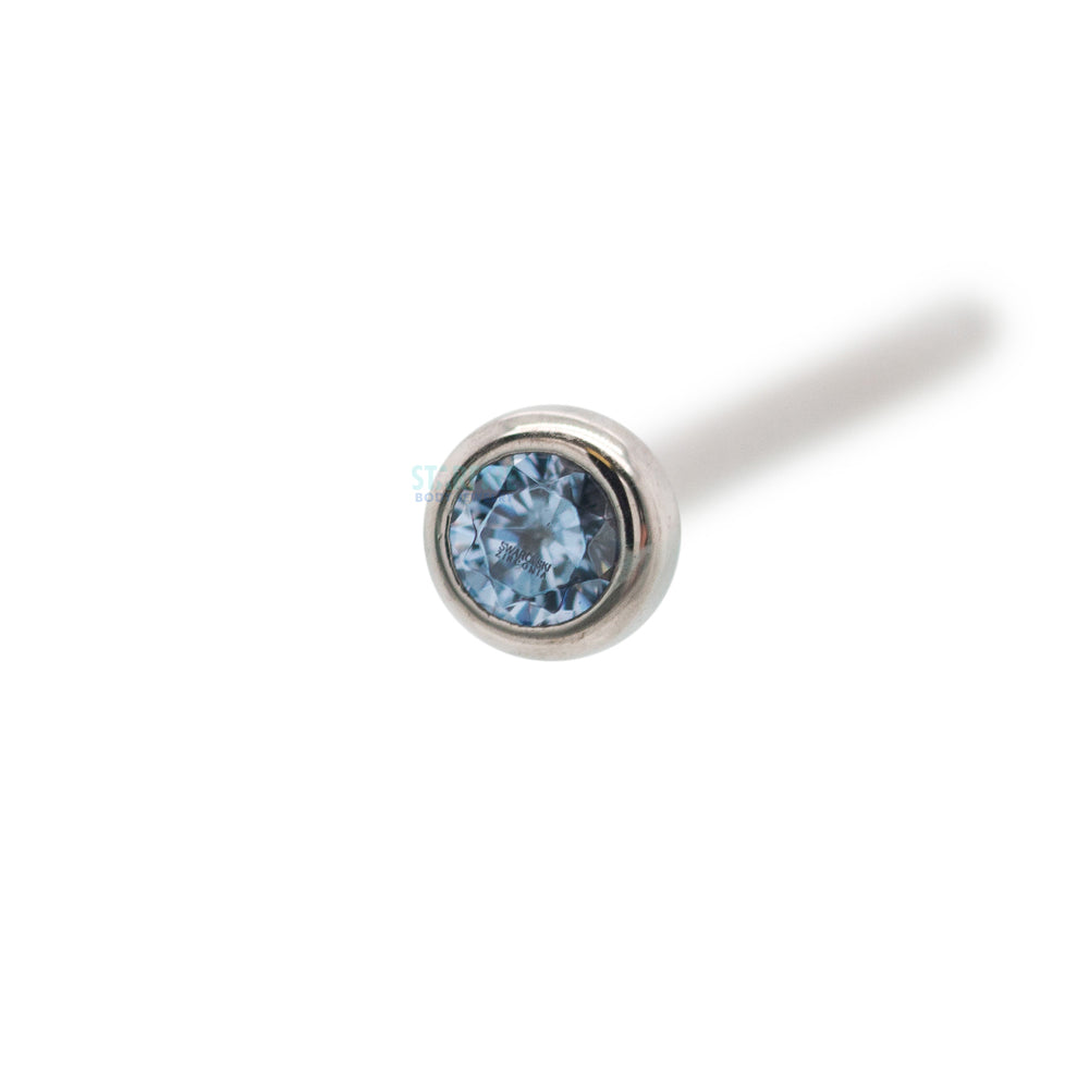 Demi Bezel-set Faceted Gem Nostril Screw