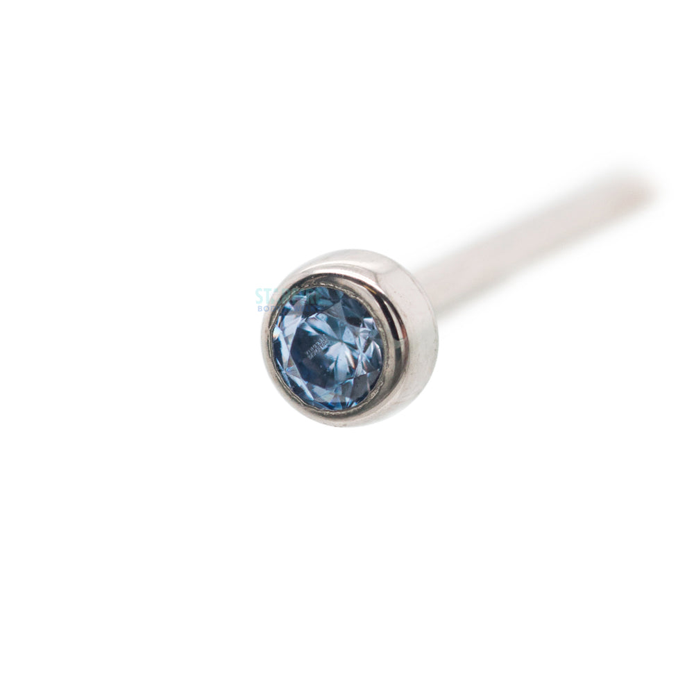 Demi Bezel-set Faceted Gem Nostril Screw