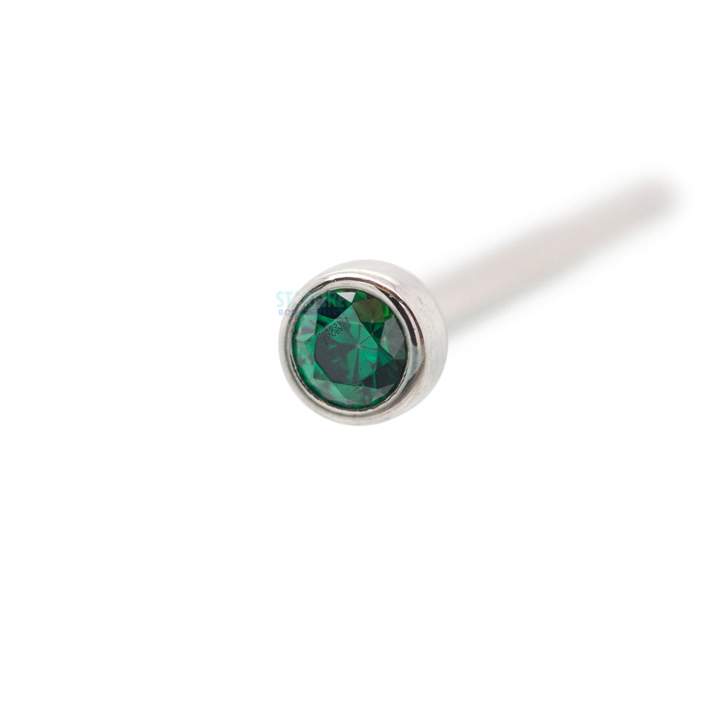 Demi Bezel-set Faceted Gem Nostril Screw