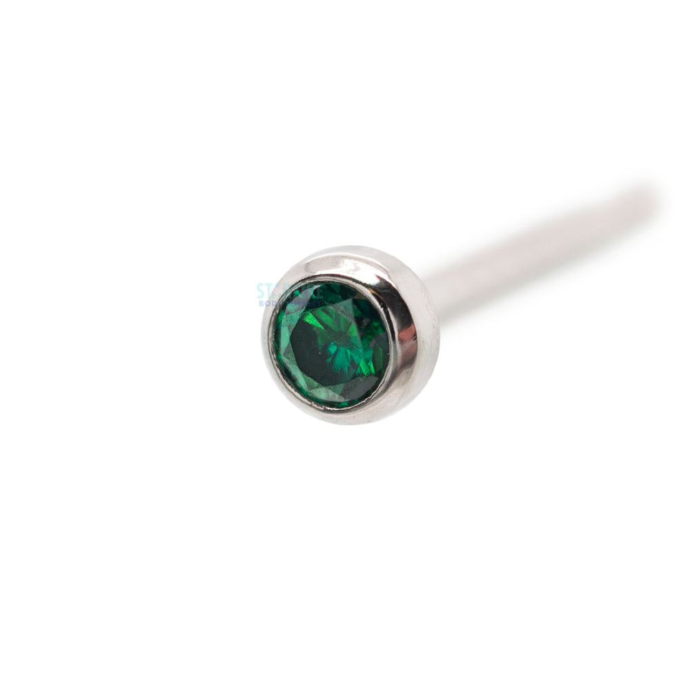 Demi Bezel-set Faceted Gem Nostril Screw