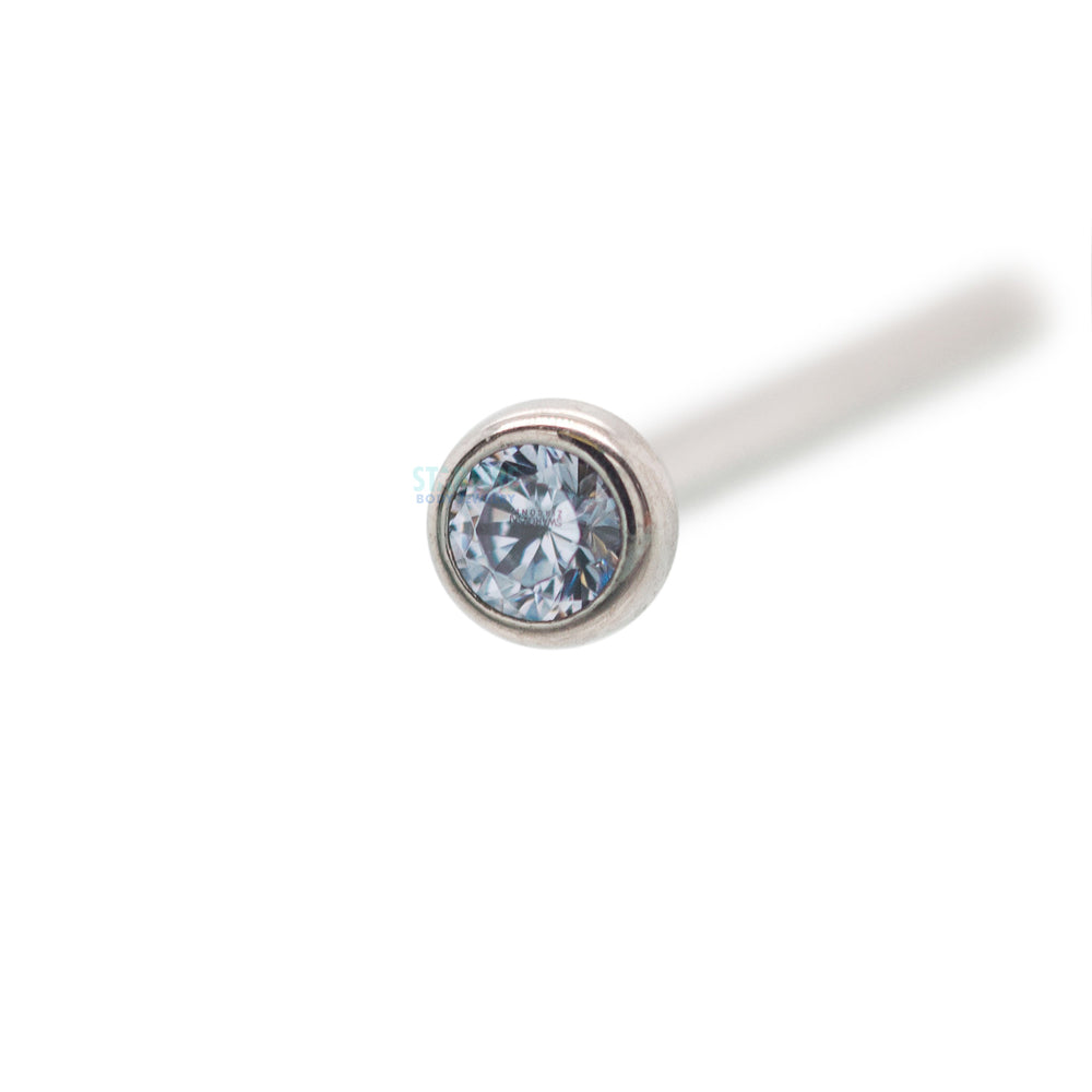 Demi Bezel-set Faceted Gem Nostril Screw