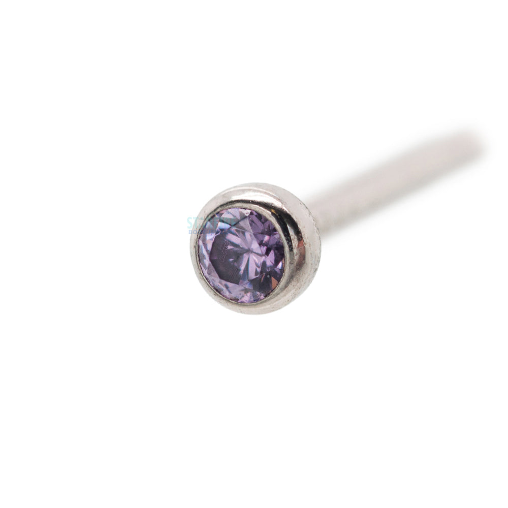 Demi Bezel-set Faceted Gem Nostril Screw