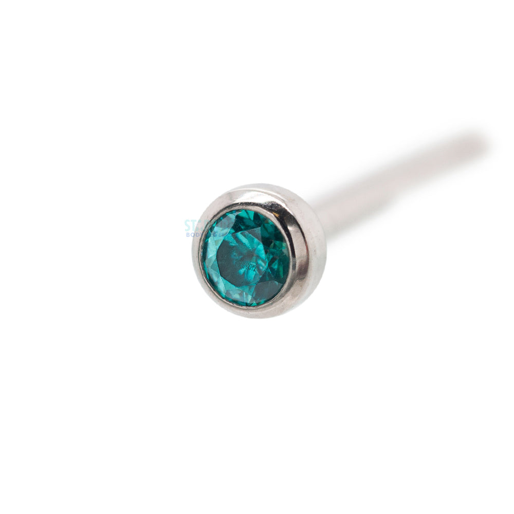 Demi Bezel-set Faceted Gem Nostril Screw