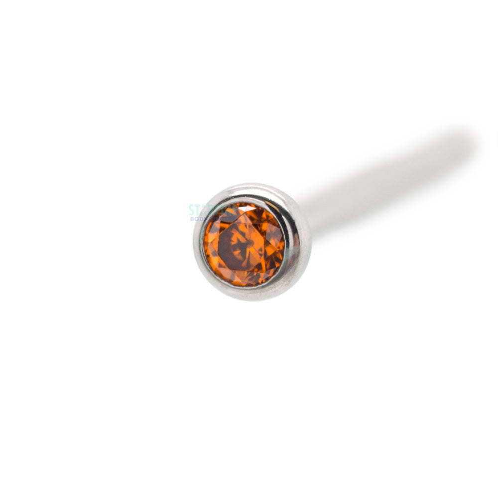 Demi Bezel-set Faceted Gem Nostril Screw