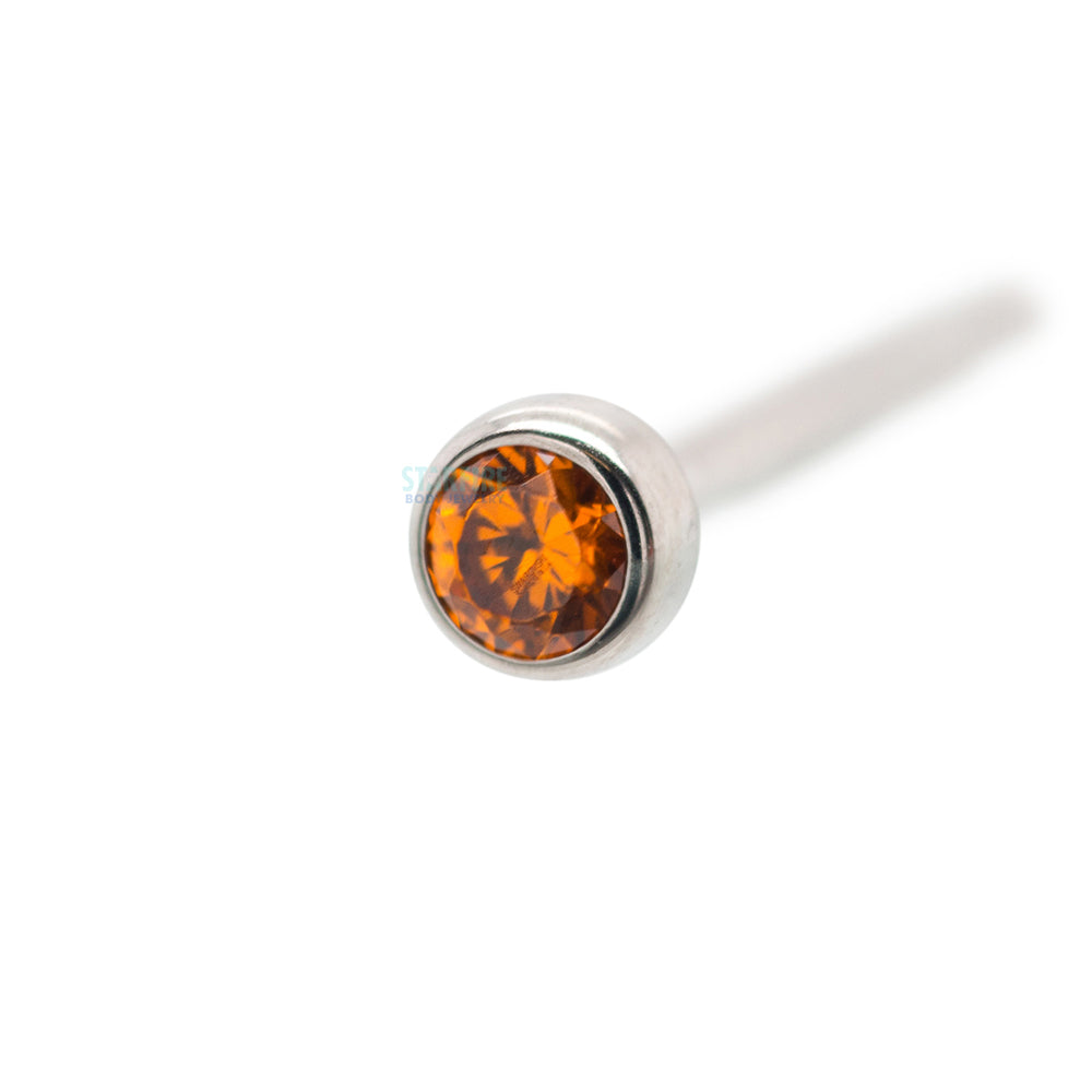 Demi Bezel-set Faceted Gem Nostril Screw