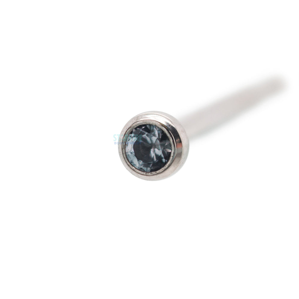 Demi Bezel-set Faceted Gem Nostril Screw