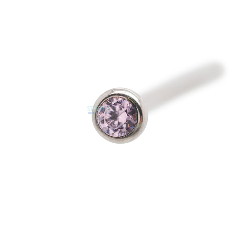 Demi Bezel-set Faceted Gem Nostril Screw