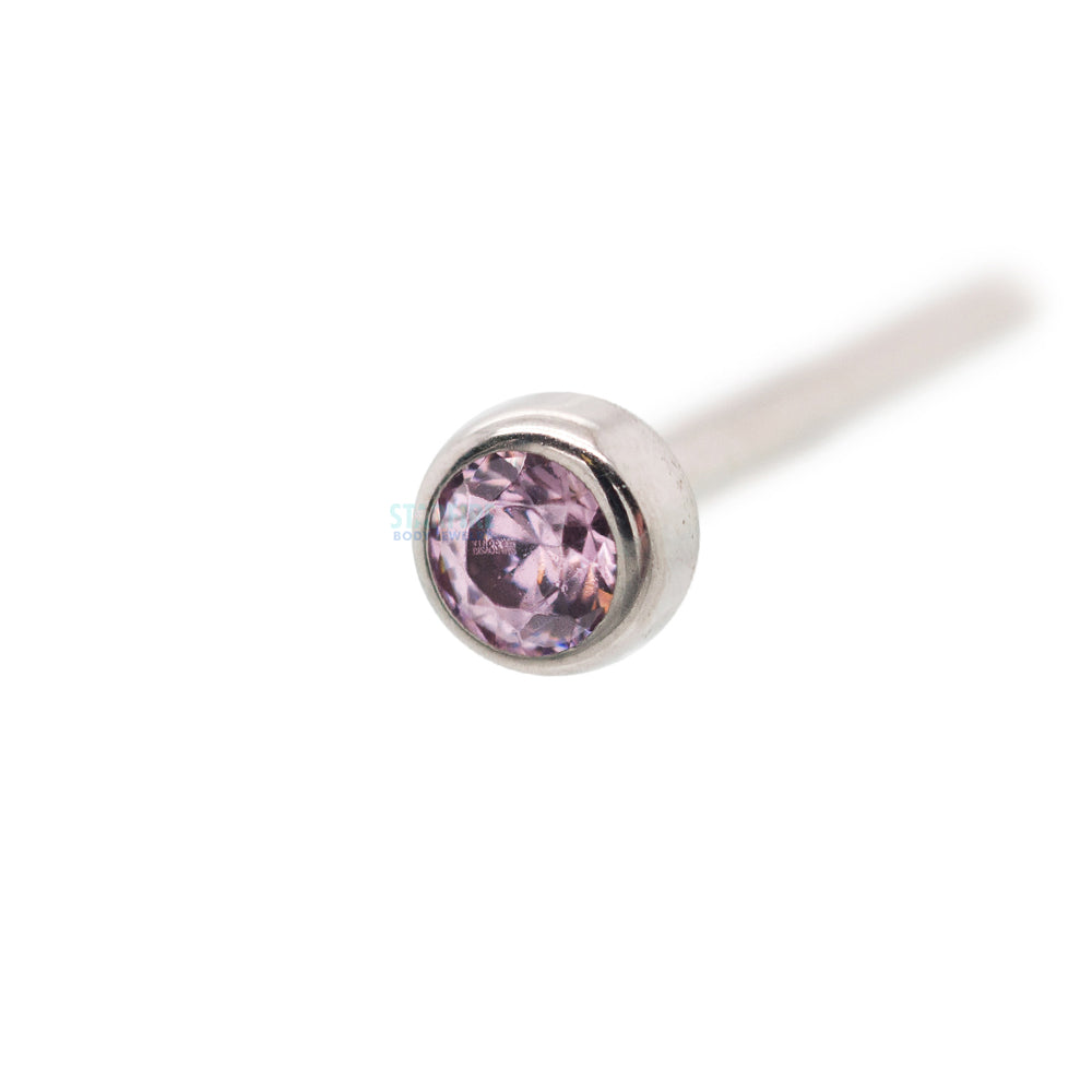 Demi Bezel-set Faceted Gem Nostril Screw