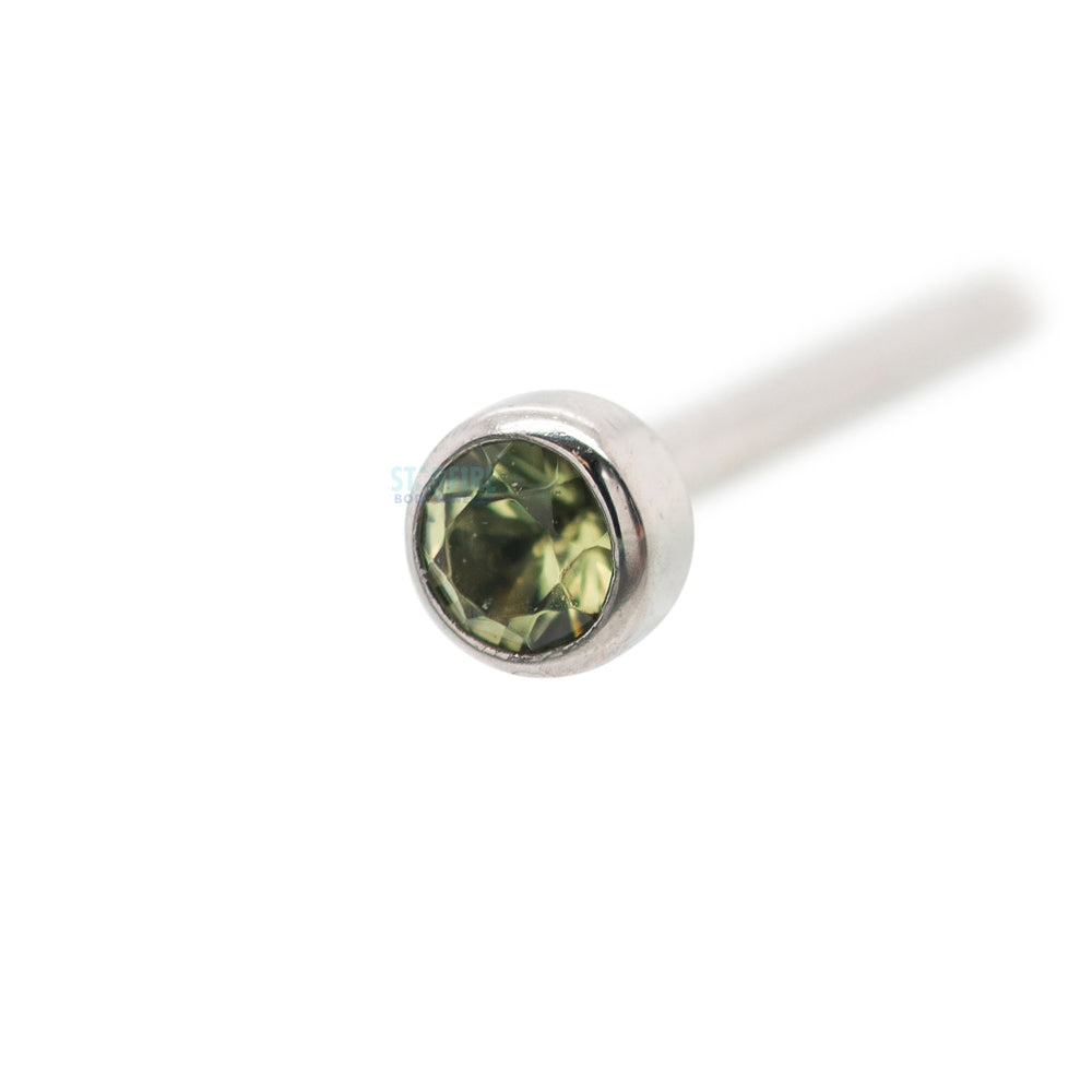 Demi Bezel-set Faceted Gem Nostril Screw