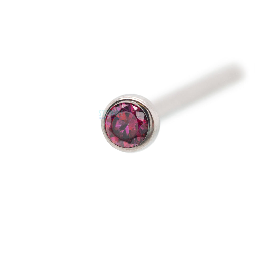 Demi Bezel-set Faceted Gem Nostril Screw
