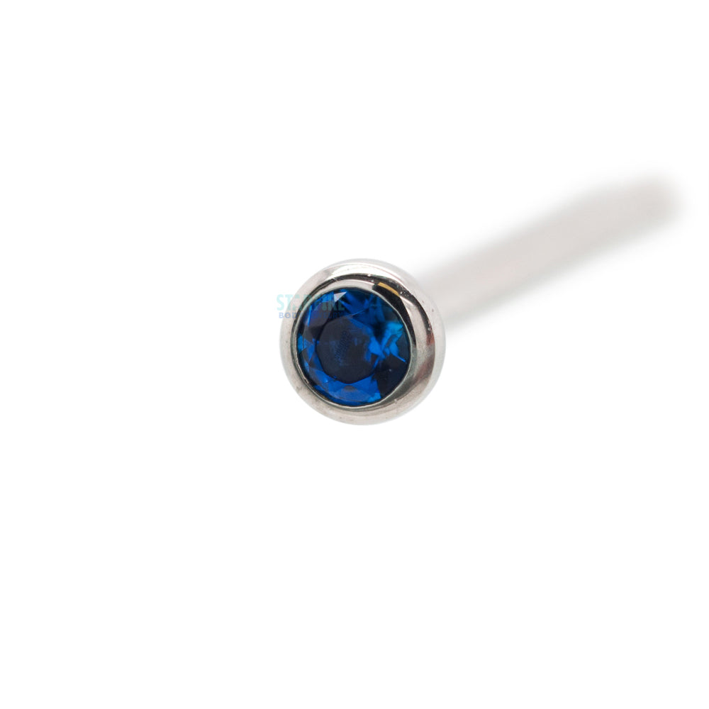 Demi Bezel-set Faceted Gem Nostril Screw