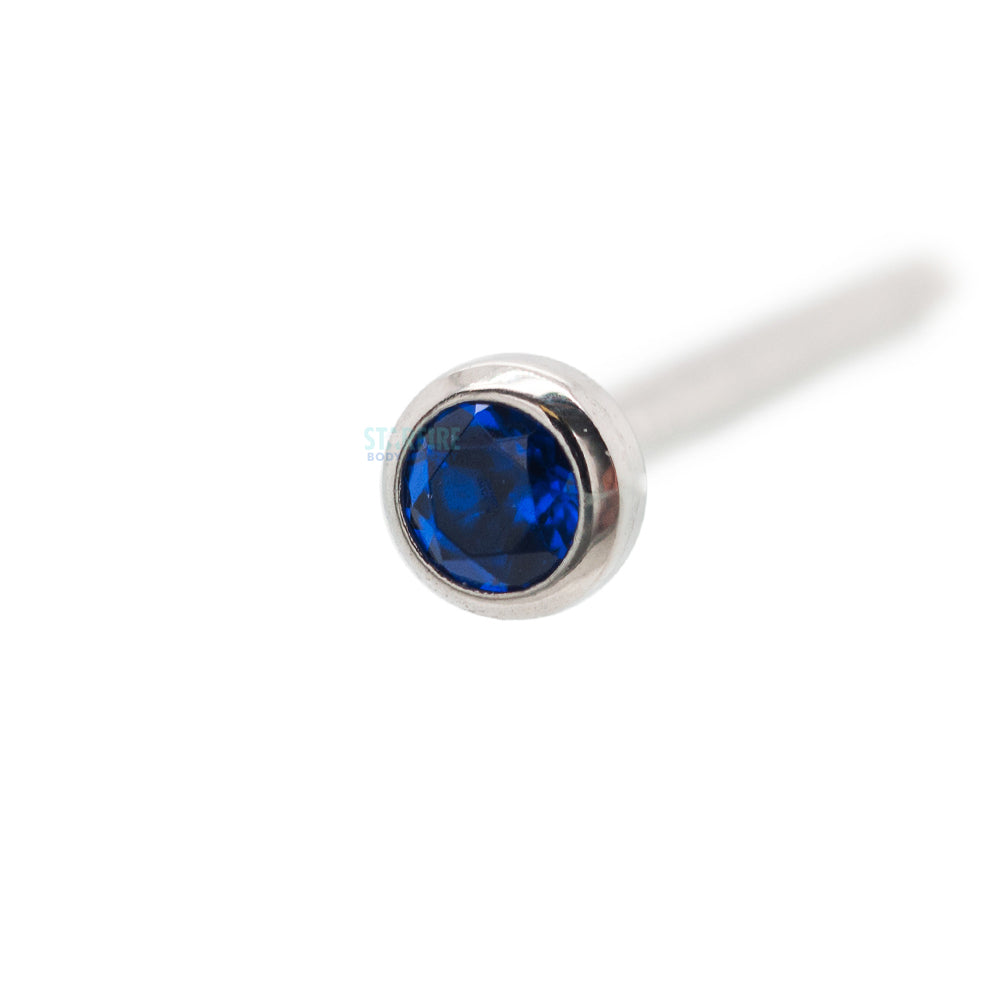Demi Bezel-set Faceted Gem Nostril Screw