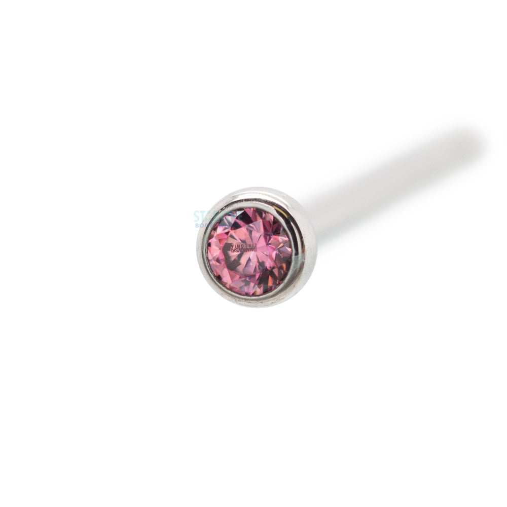 Demi Bezel-set Faceted Gem Nostril Screw