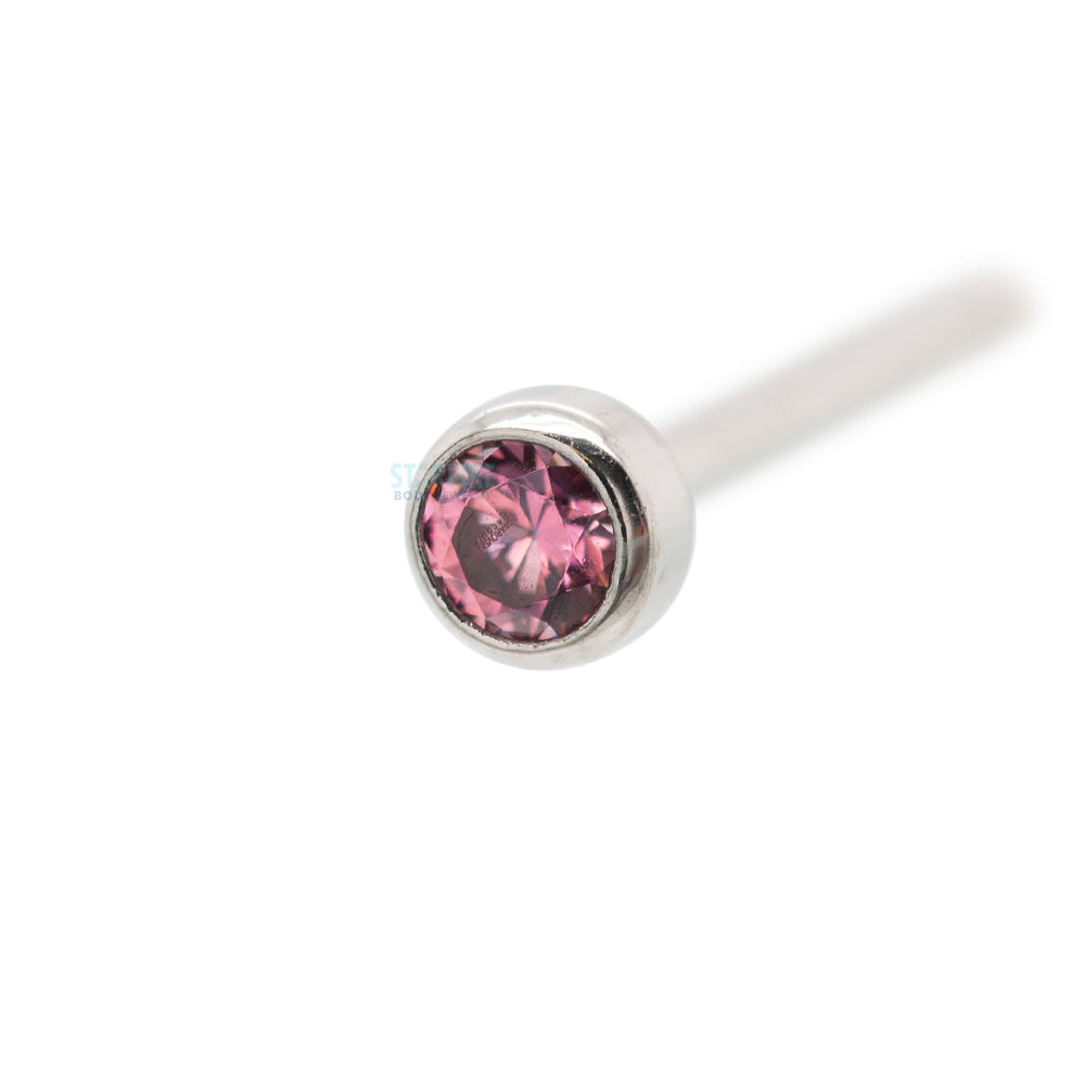 Demi Bezel-set Faceted Gem Nostril Screw