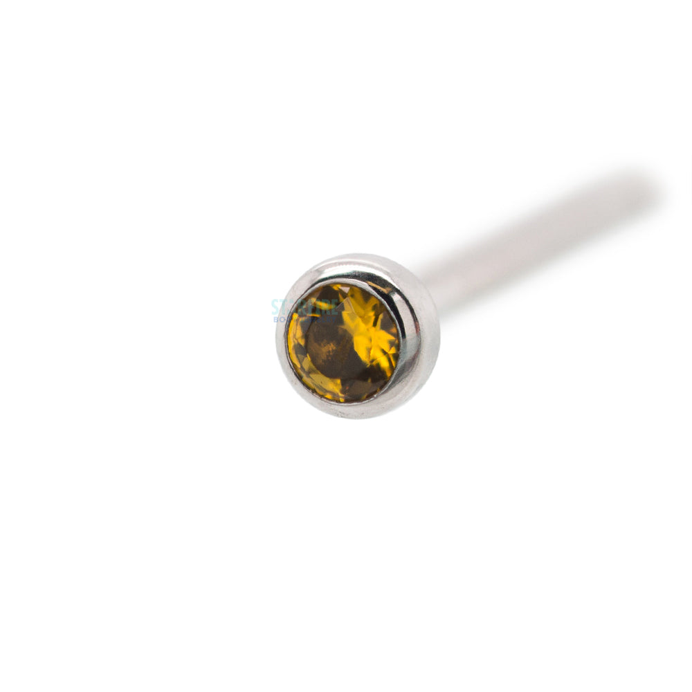 Demi Bezel-set Faceted Gem Nostril Screw