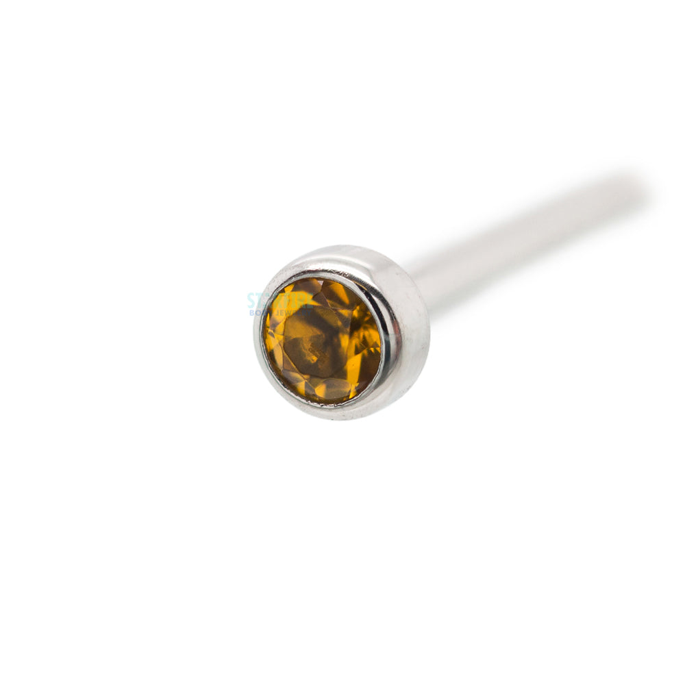 Demi Bezel-set Faceted Gem Nostril Screw