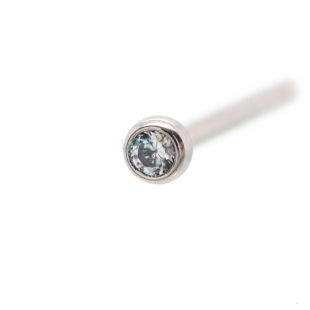Demi Bezel-set Faceted Gem Nostril Screw
