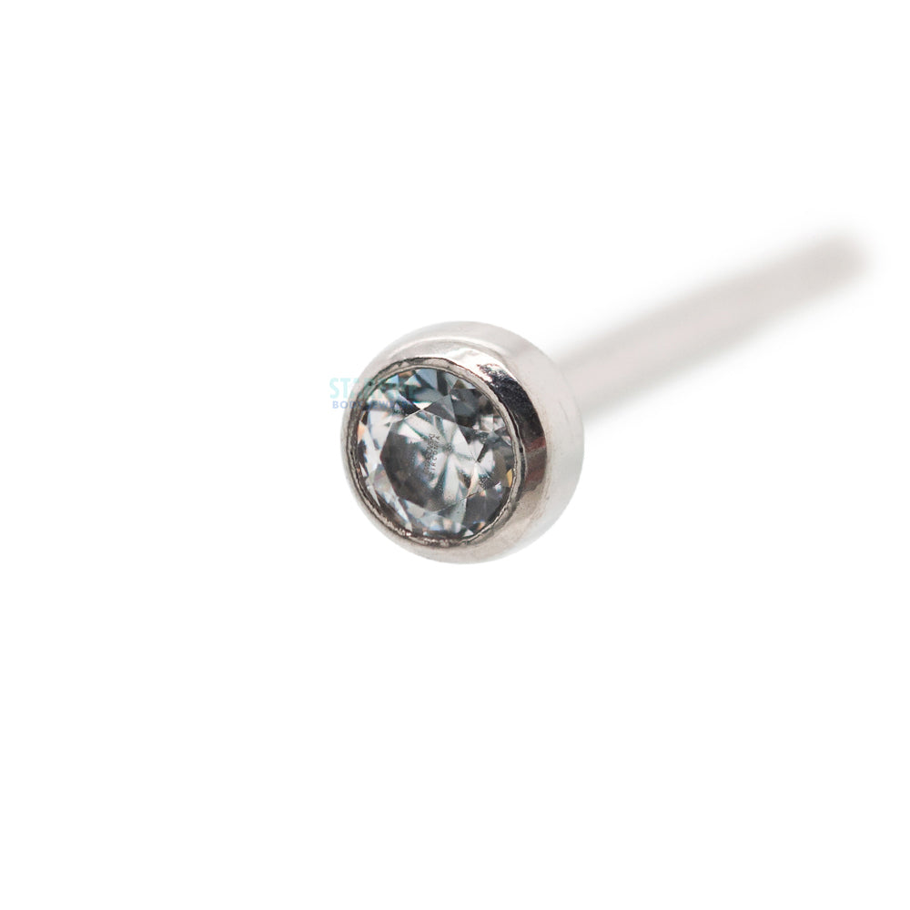 Demi Bezel-set Faceted Gem Nostril Screw
