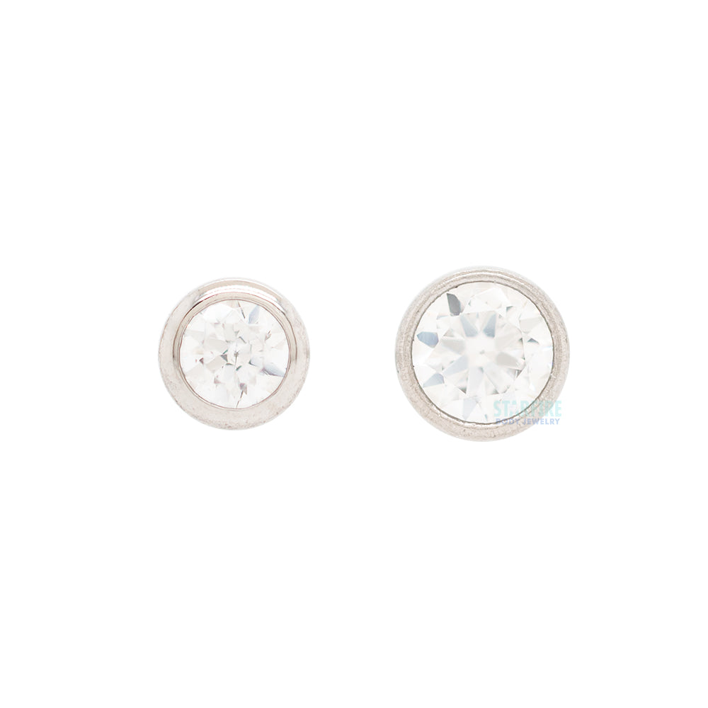 Demi Bezel-set Faceted Gem Nostril Screw