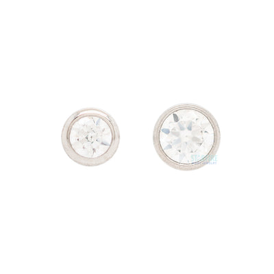 Demi Bezel-set Faceted Gem Nostril Screw