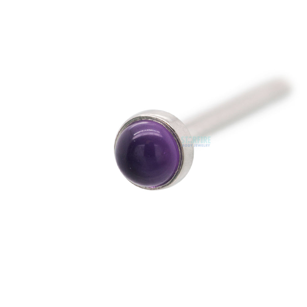 Demi Bezel-set Natural Stone Nostril Screw